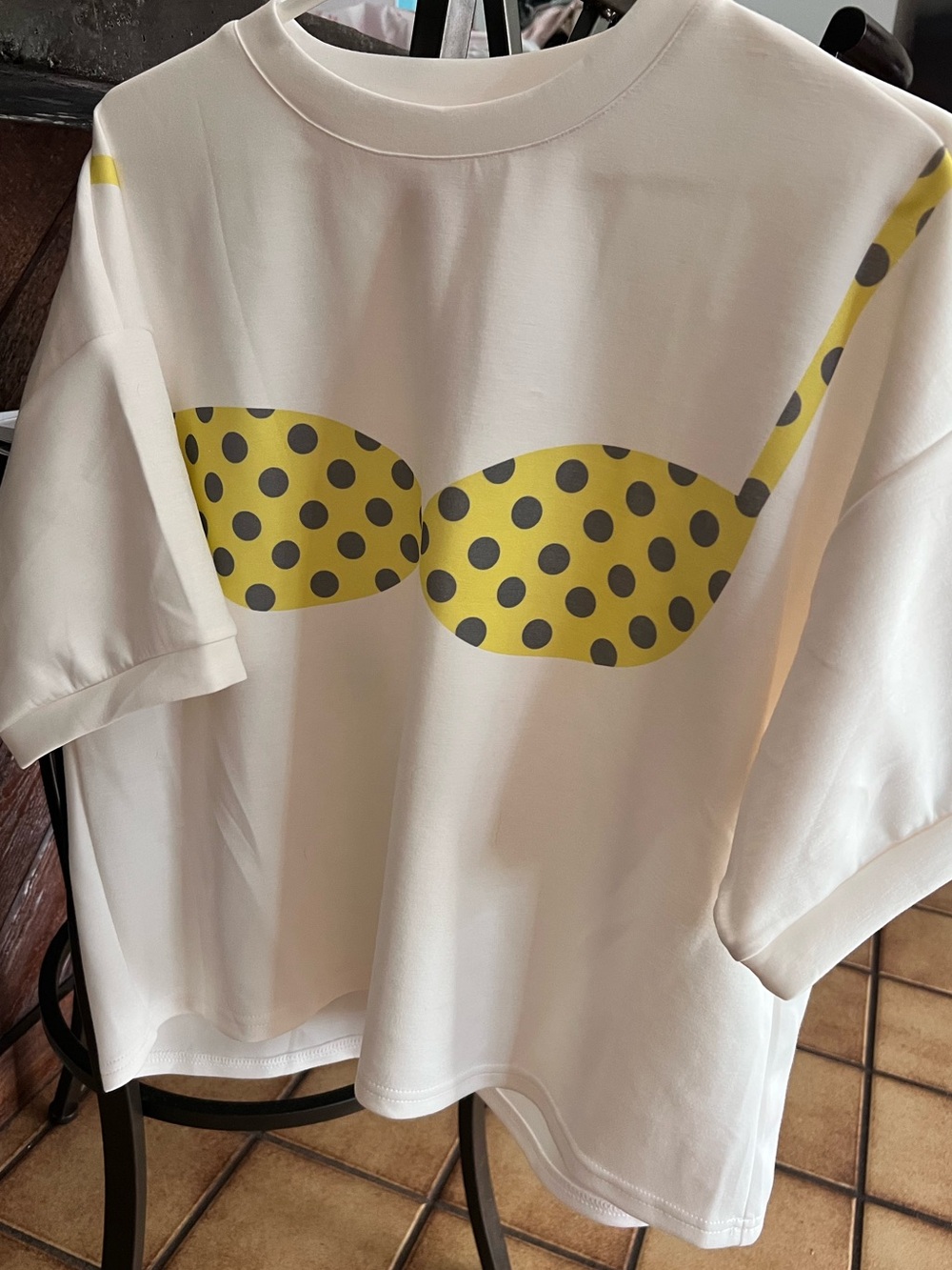 Bikini Graphic Tee yellow polka dot ADORABLE